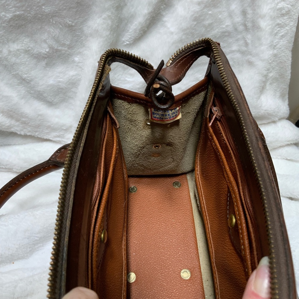 Dooney & Bourke Brown and Tan Satchel - Picture 4 of 5